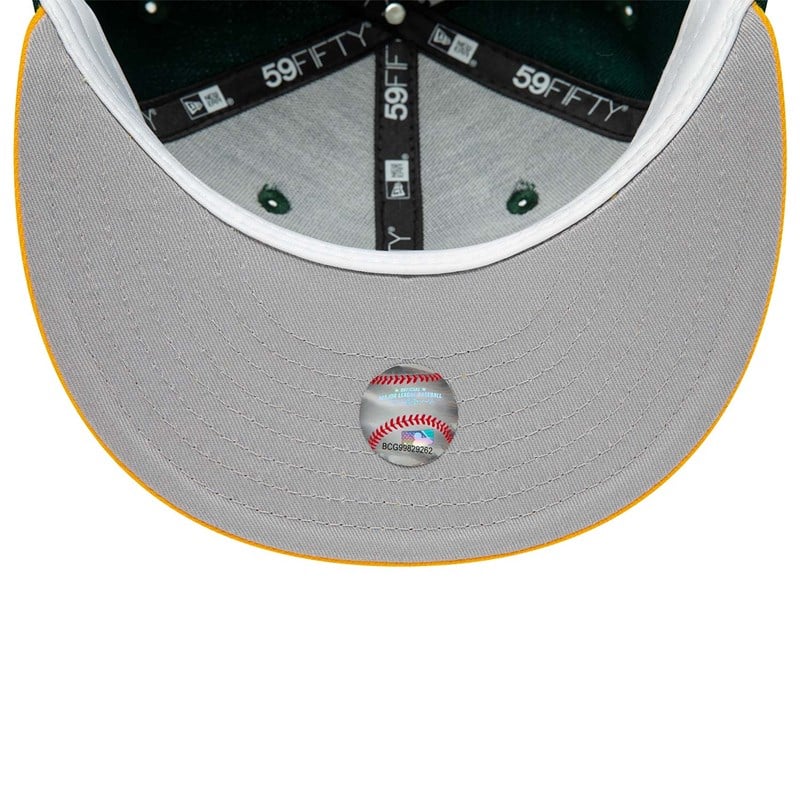 Green New Era Oakland Athletics Premium Authentic On Field Game Wool Fitted Cap 59fifty | ESWP64917