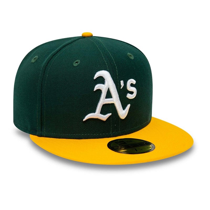 Green New Era Oakland Athletics Premium Authentic On Field Game Wool Fitted Cap 59fifty | ESWP64917