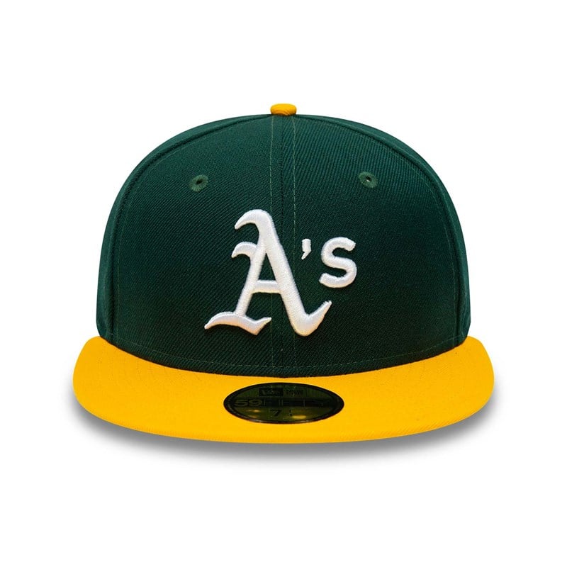 Green New Era Oakland Athletics Premium Authentic On Field Game Wool Fitted Cap 59fifty | ESWP64917