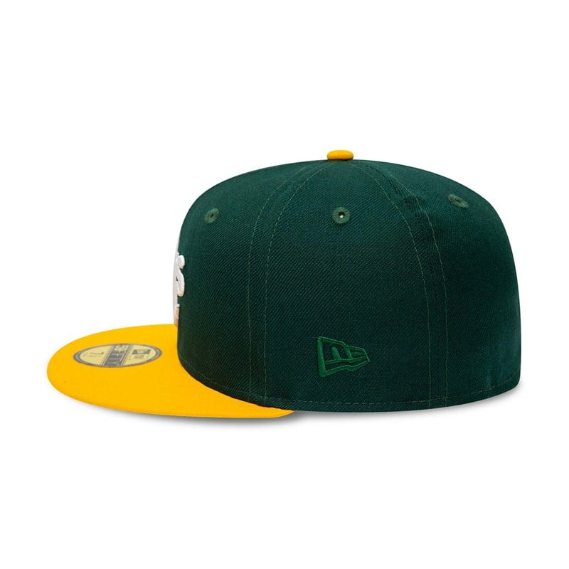 Green New Era Oakland Athletics Premium Authentic On Field Game Wool Fitted Cap 59fifty | ESWP64917