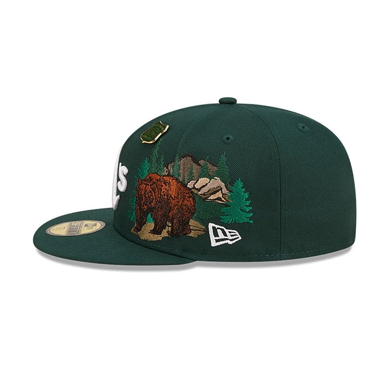 Green New Era Oakland Athletics State Park Fitted Cap 59fifty | MBUS03651