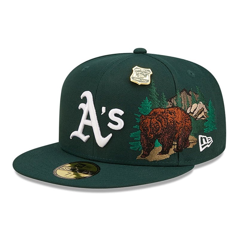 Green New Era Oakland Athletics State Park Fitted Cap 59fifty | MBUS03651