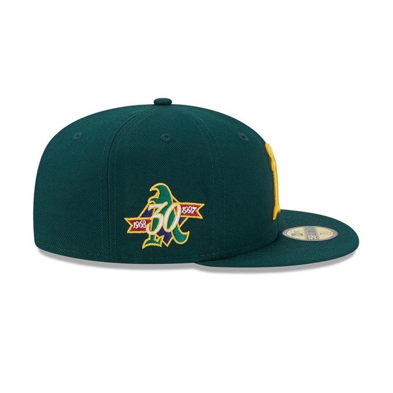 Green New Era Oakland Athletics State Tartan Fitted Cap 59fifty | CMUY57826