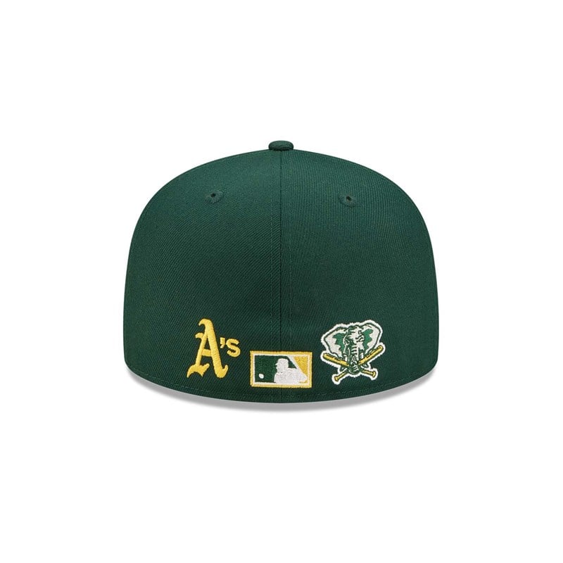 Green New Era Oakland Athletics Team Colour Fitted Cap 59fifty | OICJ60489