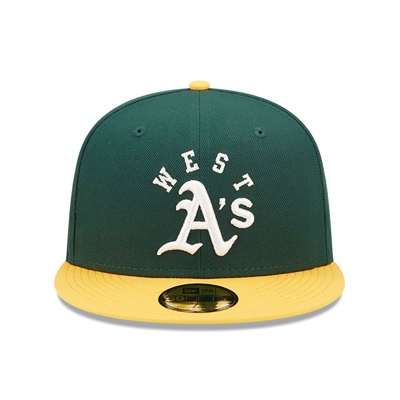 Green New Era Oakland Athletics Team League Fitted Cap 59fifty | SPCL71045