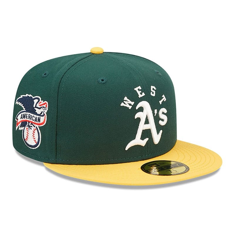 Green New Era Oakland Athletics Team League Fitted Cap 59fifty | SPCL71045