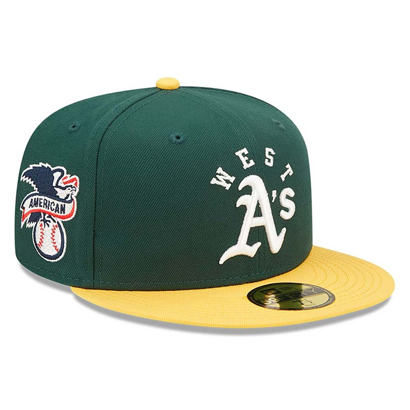 Green New Era Oakland Athletics Team League Fitted Cap 59fifty | SPCL71045