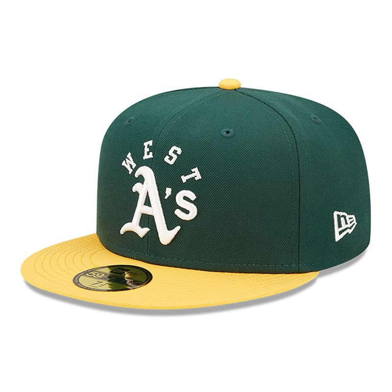 Green New Era Oakland Athletics Team League Fitted Cap 59fifty | SPCL71045