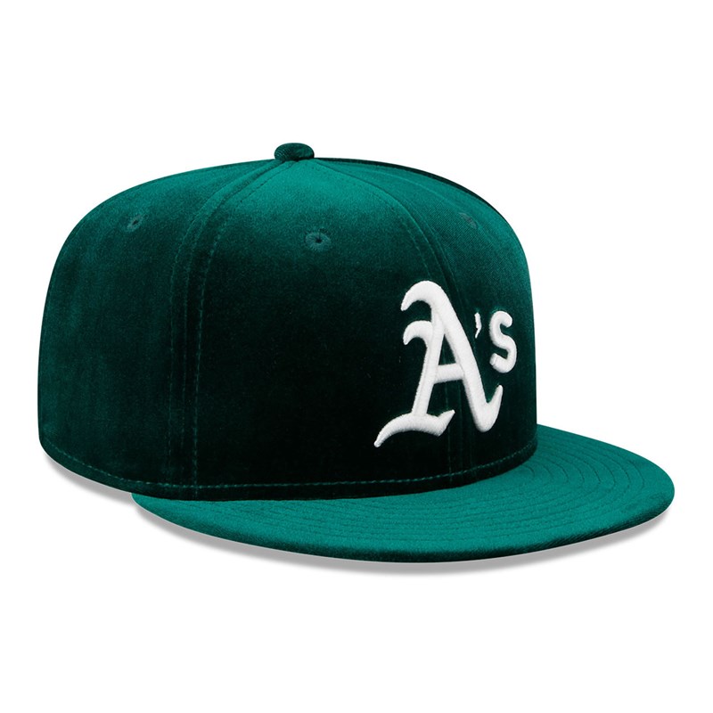 Green New Era Oakland Athletics Velvet Fitted Cap 59fifty | LBSO81647