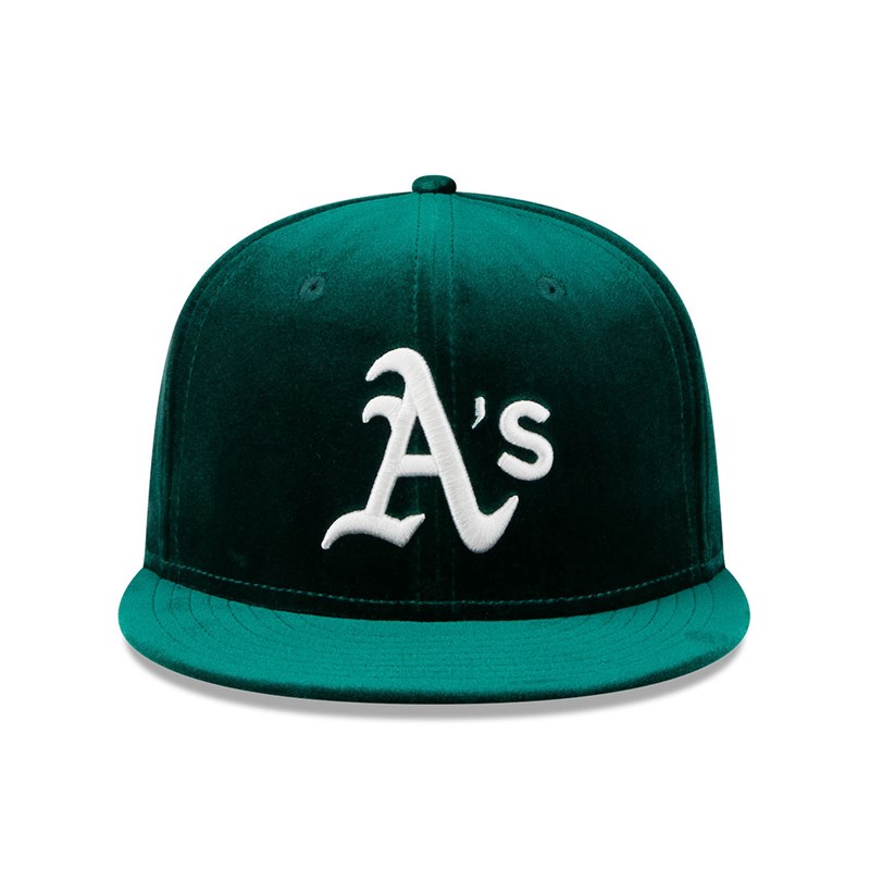 Green New Era Oakland Athletics Velvet Fitted Cap 59fifty | LBSO81647