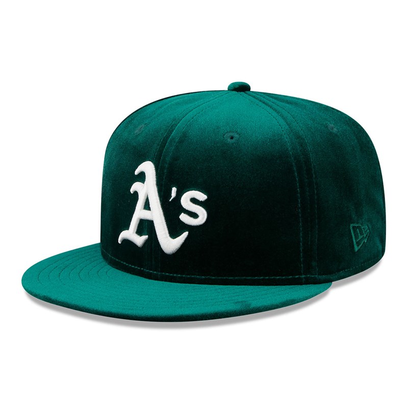 Green New Era Oakland Athletics Velvet Fitted Cap 59fifty | LBSO81647