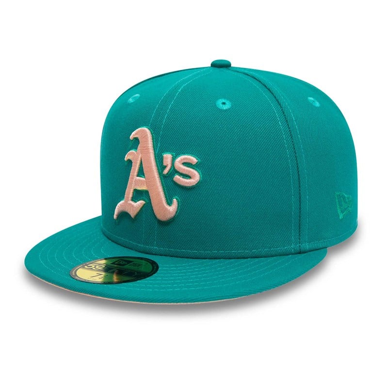 Green New Era Oakland Athletics World Series Fitted Cap 59fifty | QHLD81672