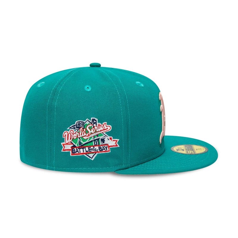 Green New Era Oakland Athletics World Series Fitted Cap 59fifty | QHLD81672