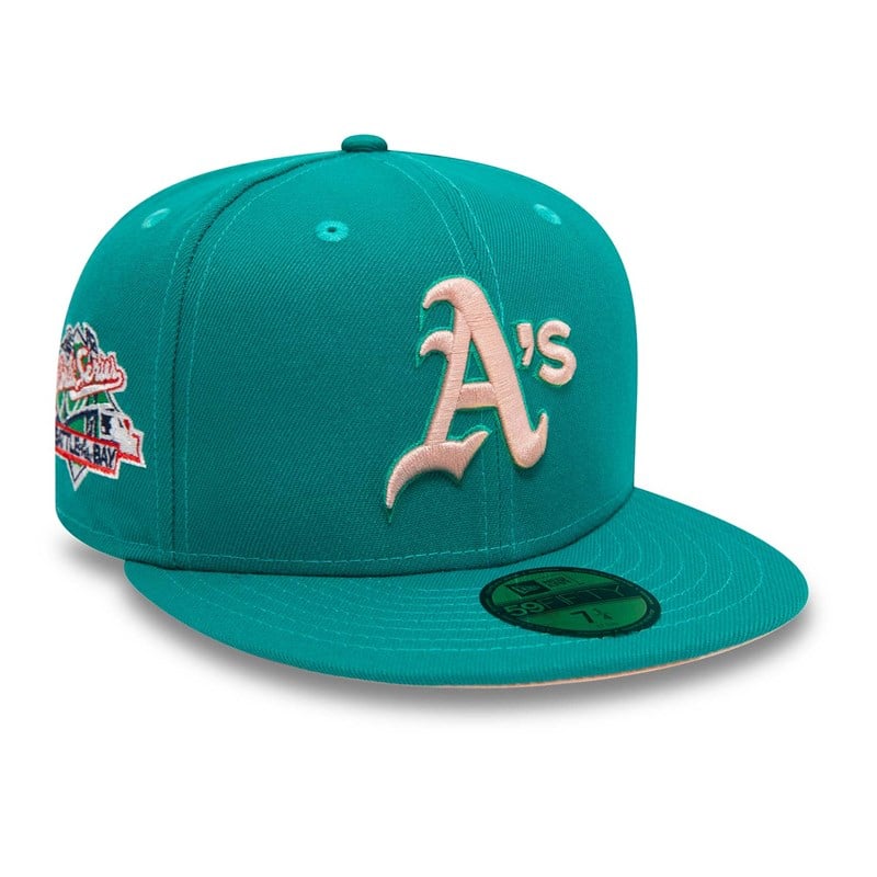 Green New Era Oakland Athletics World Series Fitted Cap 59fifty | QHLD81672