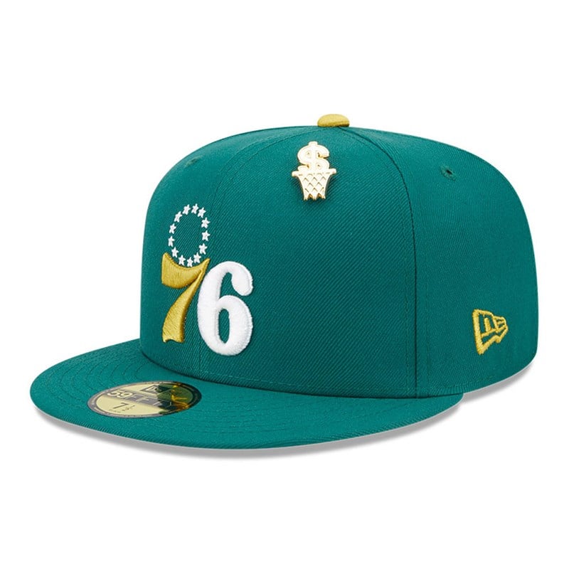 Green New Era Philadelphia 76ers Max Bet Fitted Cap 59fifty | QLYK53892