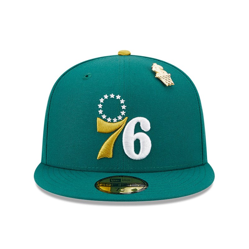 Green New Era Philadelphia 76ers Max Bet Fitted Cap 59fifty | QLYK53892