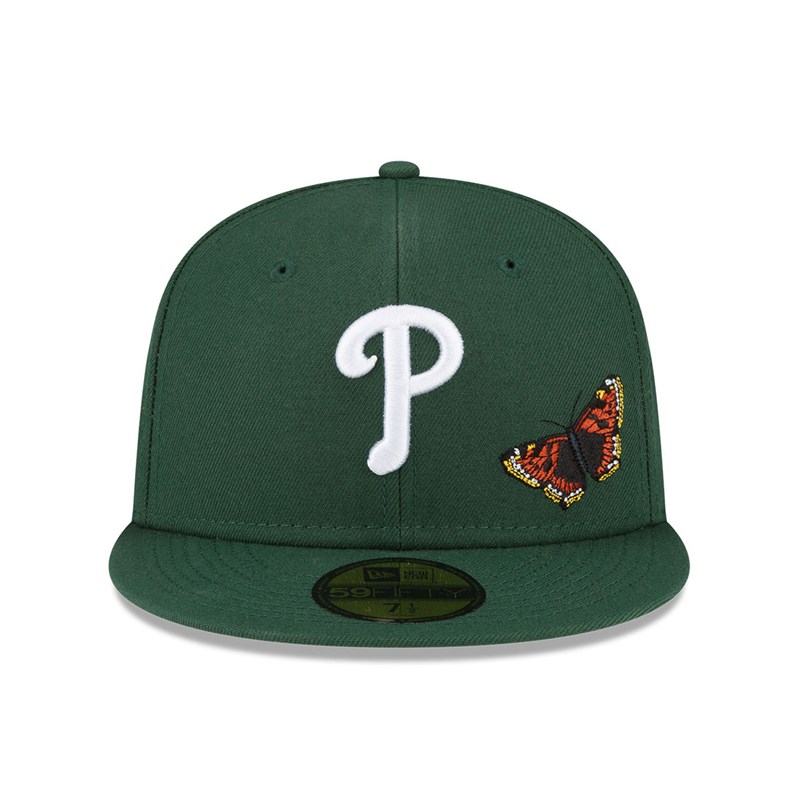 Green New Era Philadelphia Phillies Felt X MLB Fitted Cap 59fifty | OQKB01549