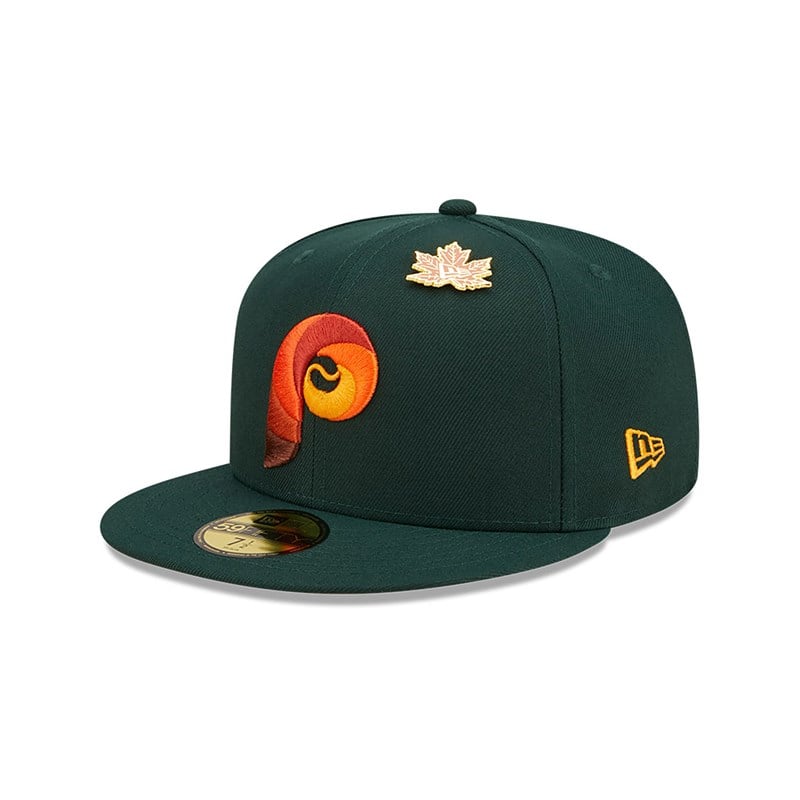 Green New Era Philadelphia Phillies Leafy Fitted Cap 59fifty | HURB89617