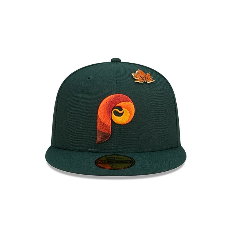 Green New Era Philadelphia Phillies Leafy Fitted Cap 59fifty | HURB89617