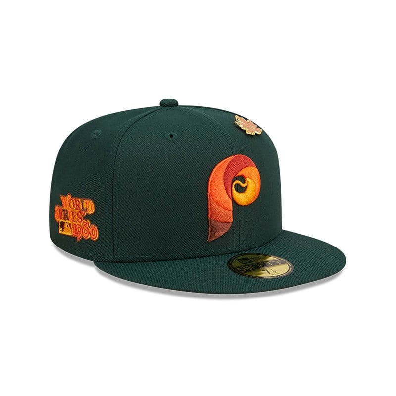 Green New Era Philadelphia Phillies Leafy Fitted Cap 59fifty | HURB89617