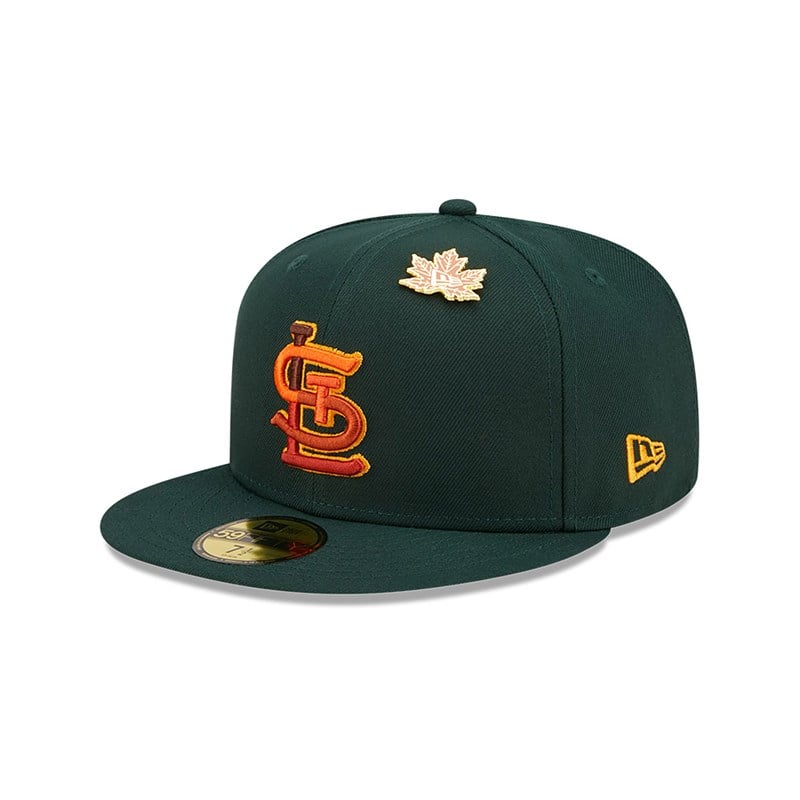 Green New Era St. Louis Cardinals Leafy Fitted Cap 59fifty | IGMC34917