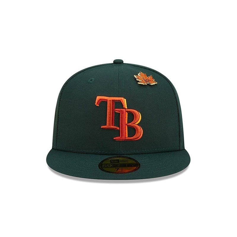 Green New Era Tampa Bay Rays Leafy Fitted Cap 59fifty | GPFB98327