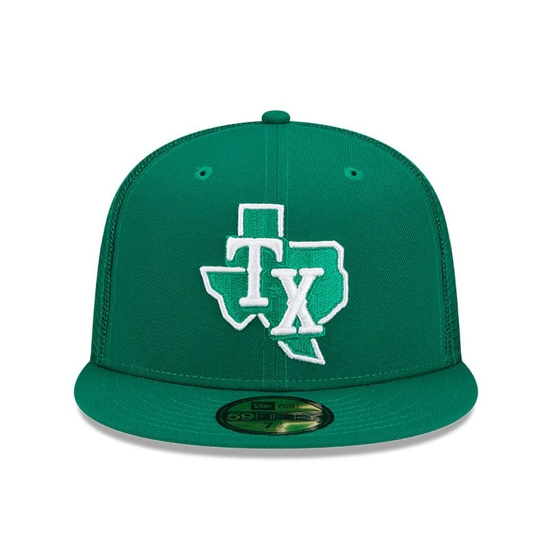 Green New Era Texas Rangers MLB St Patricks Day Cap 59fifty | OJKH31276