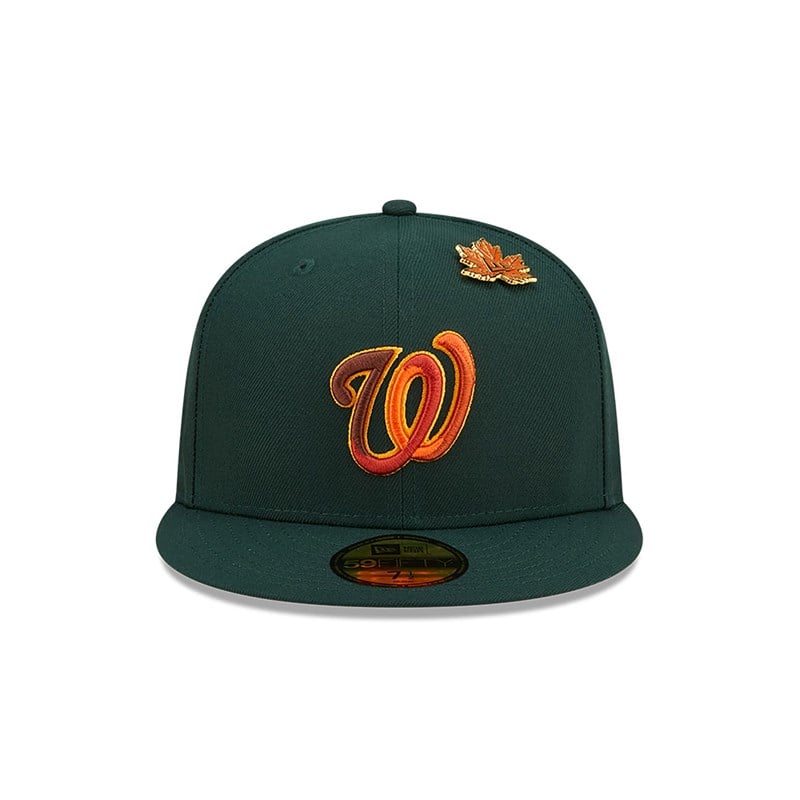 Green New Era Washington Leafy Fitted Cap 59fifty | OAGY37582