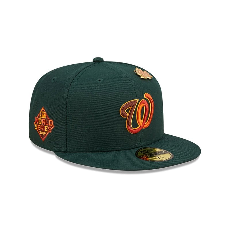 Green New Era Washington Leafy Fitted Cap 59fifty | OAGY37582