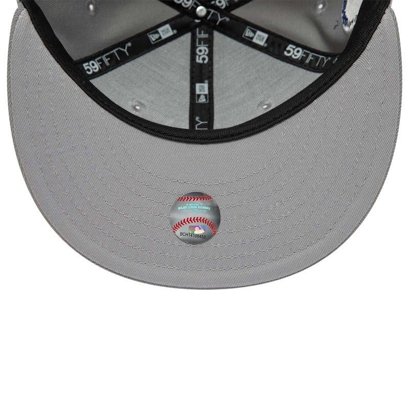 Grey New Era Atlanta Braves Basics Fitted Cap 59fifty | ZGHS10749