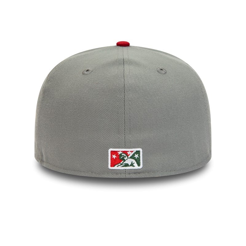 Grey New Era Augusta Jackets Milb Fitted Cap 59fifty | MVKO70154