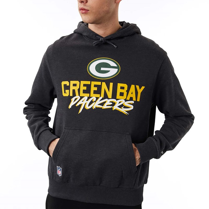 Grey New Era Bay Packers NFL Script Hoodie | MPGZ40932