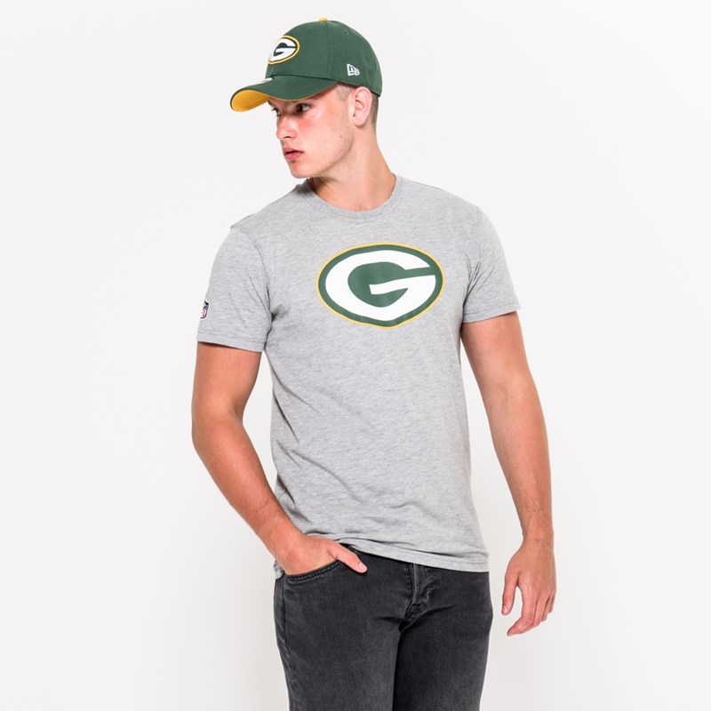 Grey New Era Bay Packers Team Logo T-Shirt | HJDP60479