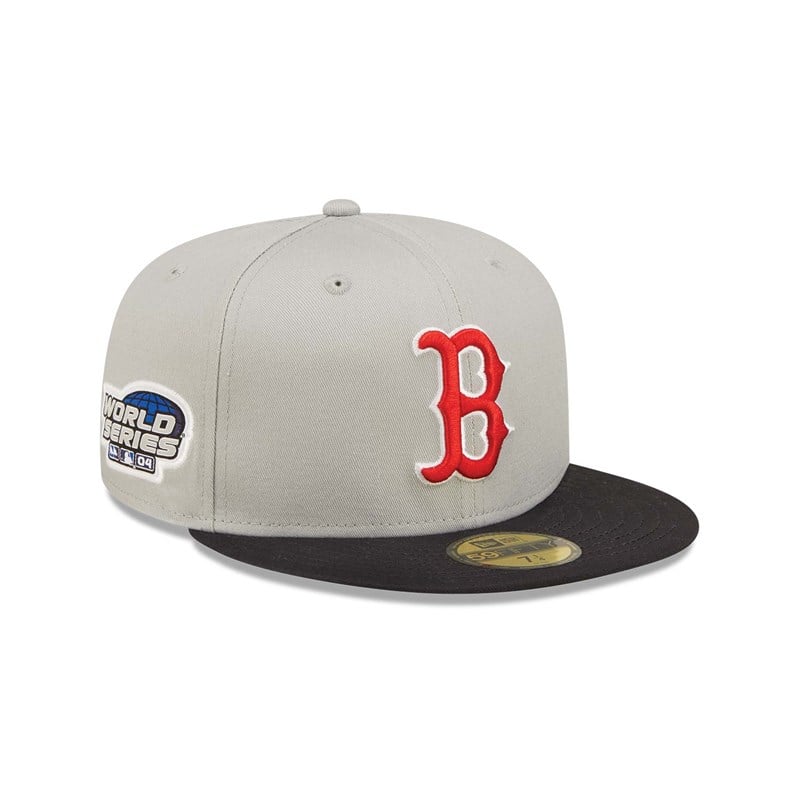 Grey New Era Boston Sox World Series Fitted Cap 59fifty | IAJM83419