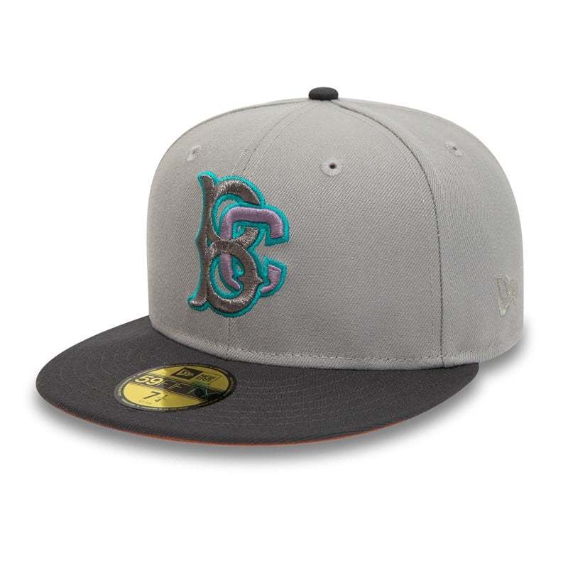 Grey New Era Brooklyn Cyclones Milb Fitted Cap 59fifty | XBWI32084