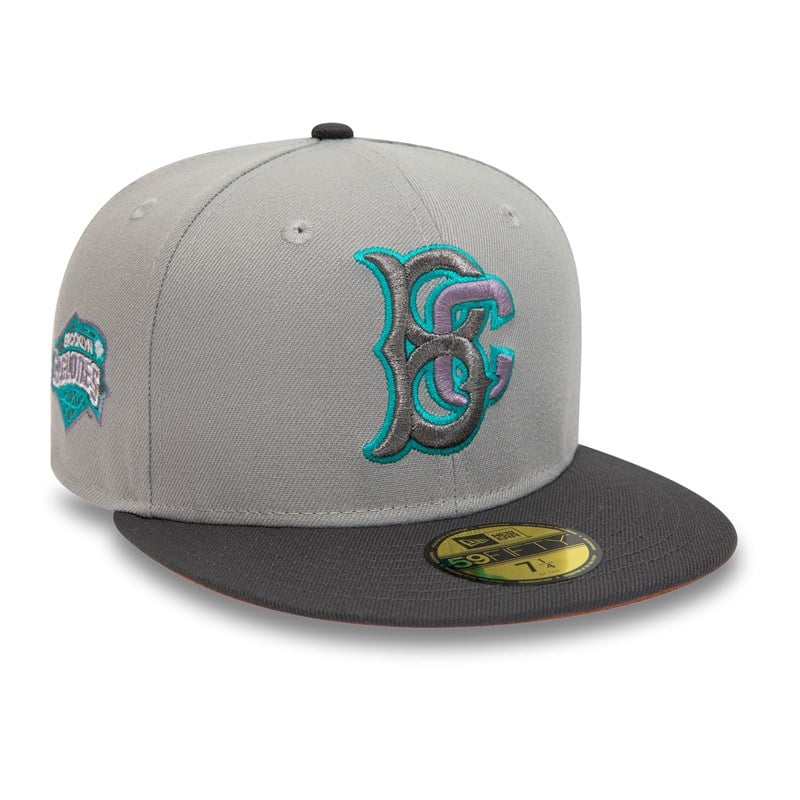 Grey New Era Brooklyn Cyclones Milb Fitted Cap 59fifty | XBWI32084