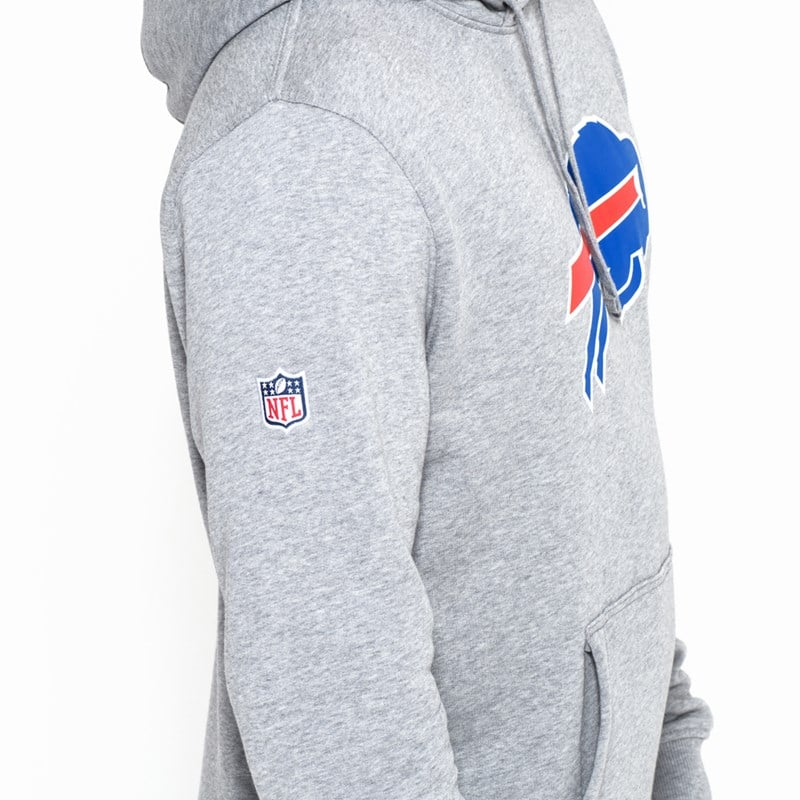 Grey New Era Buffalo Bills Pullover Team Logo Hoodie | NLMD92873