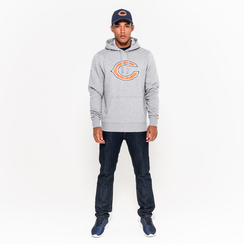 Grey New Era Chicago Bears Team Logo Hoodie | PMYB17928