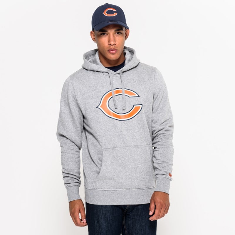 Grey New Era Chicago Bears Team Logo Hoodie | PMYB17928