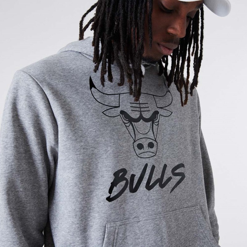 Grey New Era Chicago Bulls NBA Hoodie | YIQN15427