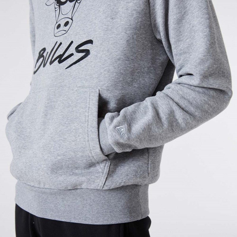 Grey New Era Chicago Bulls NBA Hoodie | YIQN15427