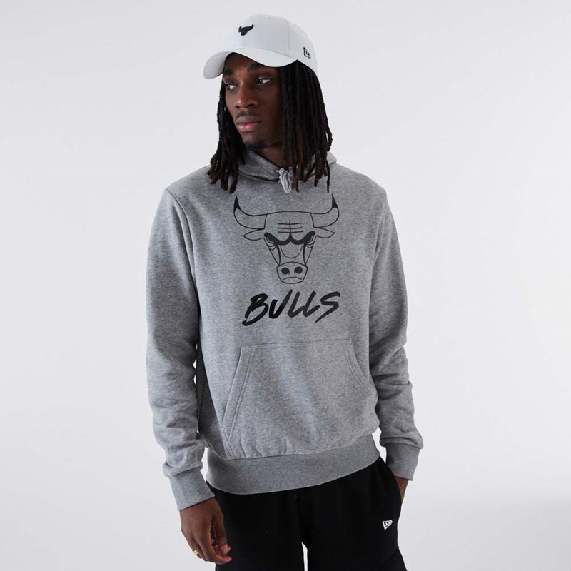 Grey New Era Chicago Bulls NBA Hoodie | YIQN15427