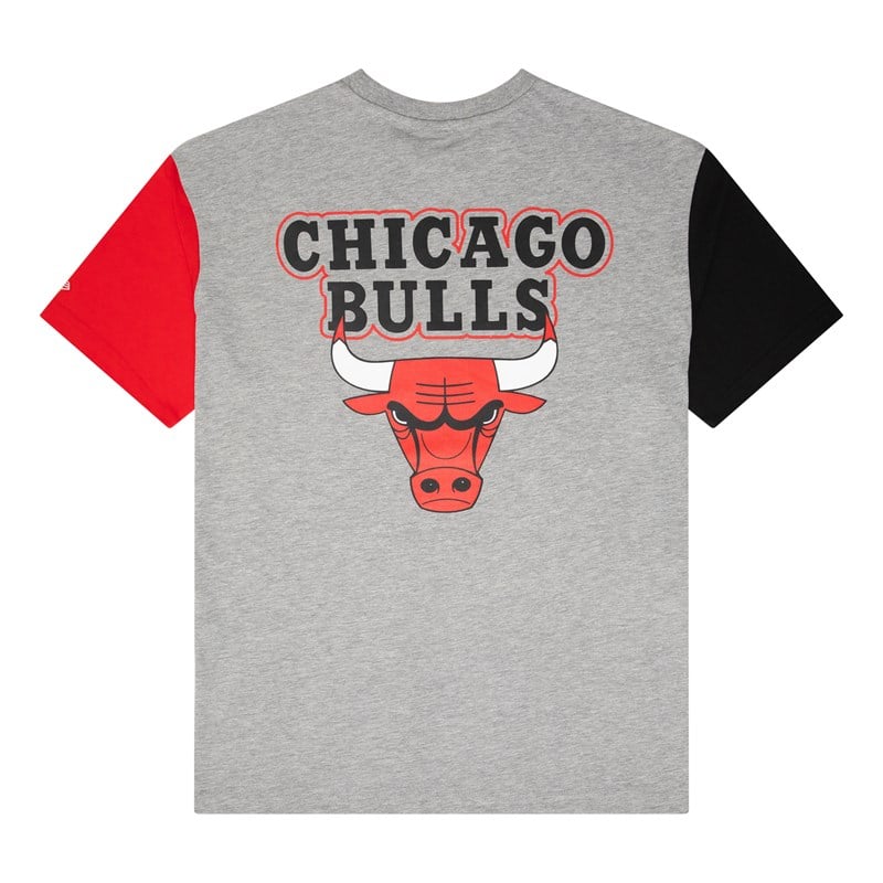 Grey New Era Chicago Bulls NBA Paris Games T-Shirt | KAXN41589