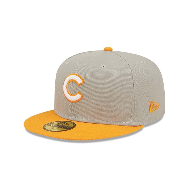 Grey New Era Chicago Cubs Soda Fitted Cap 59fifty | TASC15836