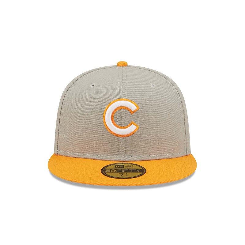 Grey New Era Chicago Cubs Soda Fitted Cap 59fifty | TASC15836