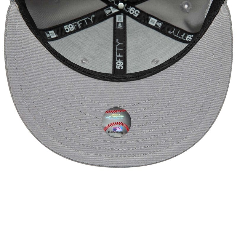 Grey New Era Chicago Sox Basics Fitted Cap 59fifty | GAQK83750