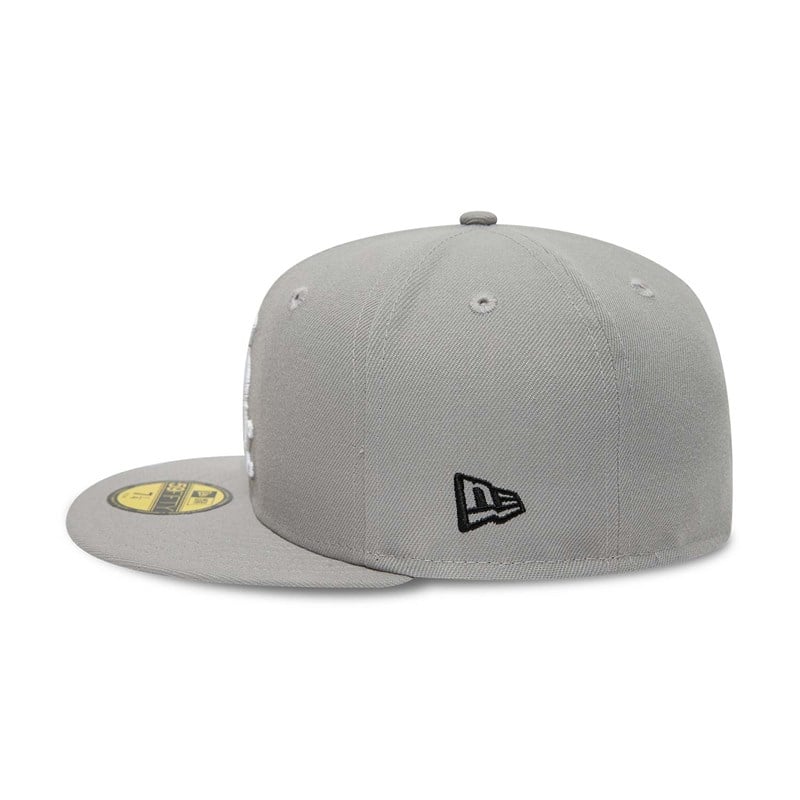 Grey New Era Chicago Sox Basics Fitted Cap 59fifty | GAQK83750