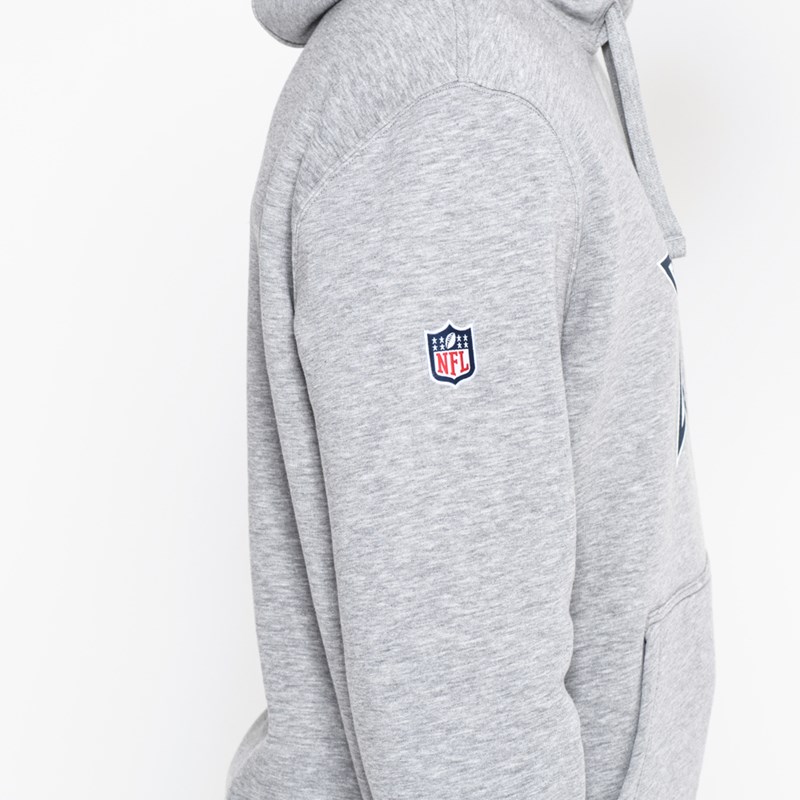 Grey New Era Dallas Cowboys Team Logo Hoodie | AKLC24730