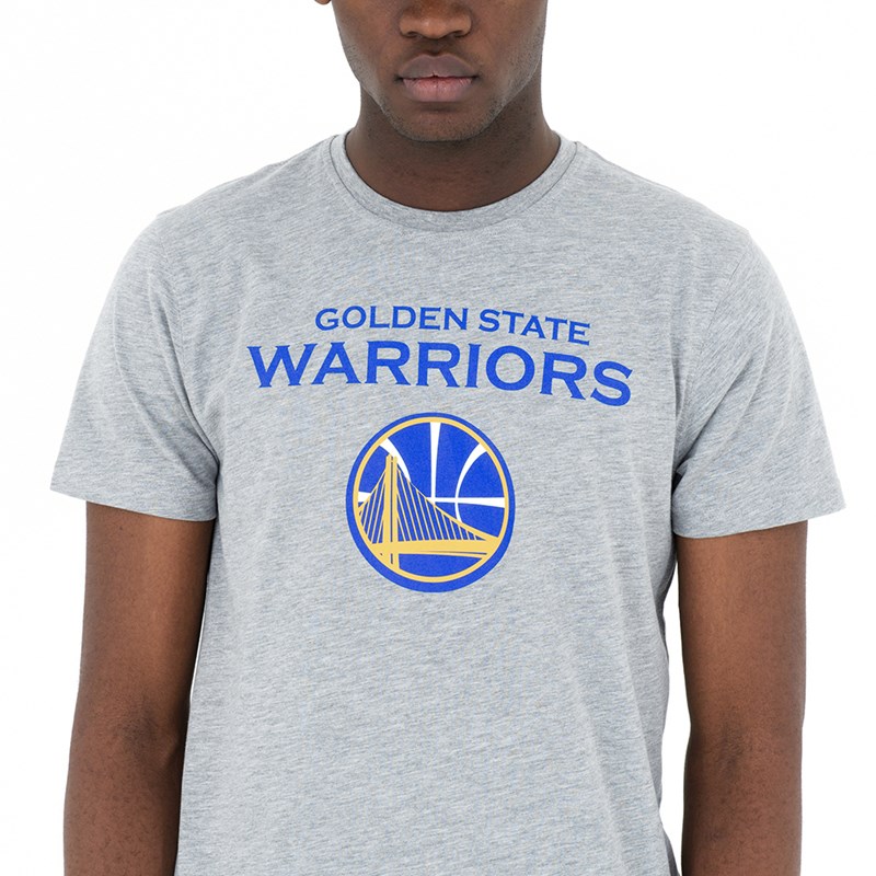 Grey New Era Golden State Warriors Heather T-Shirt | NFJA65214