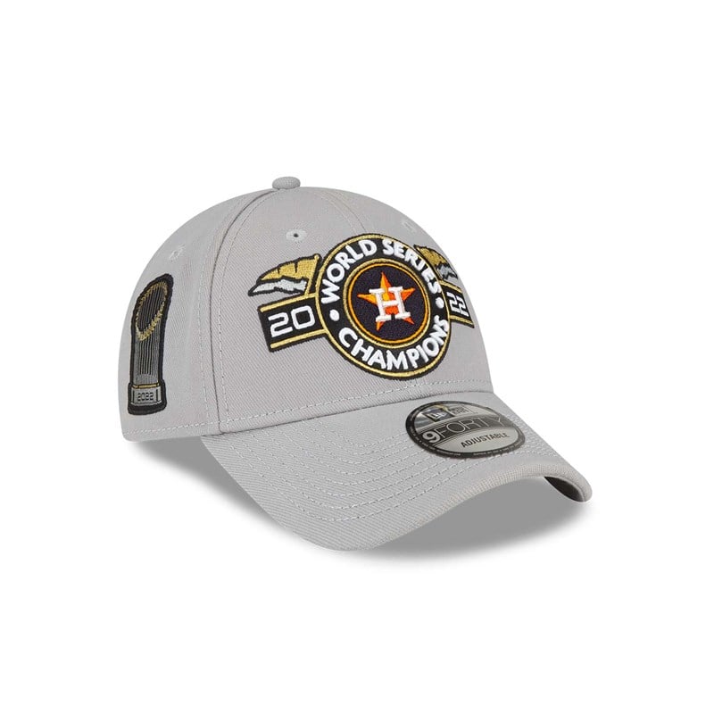 Grey New Era Houston Astros MLB World Series Champions Adjustable Cap 9forty | OBJP53264